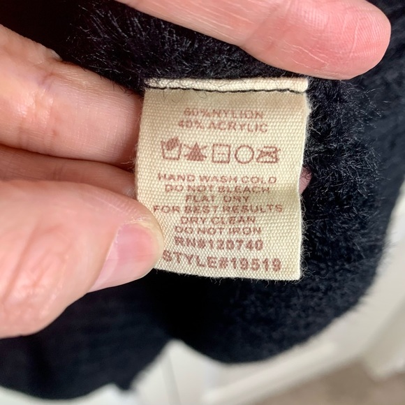 Black Sleeveless Sweater Dress, Sz L, Crew Neck, Fuzzy, Ribbed, Bodycon - Picture 7 of 8